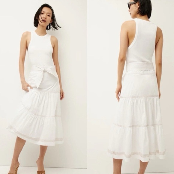 VERONICA BEARD Austyn Tiered Tank Midi Dress (D9) - Picture 1 of 8